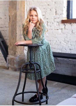 TopHat оливковое платье для девочки 21525